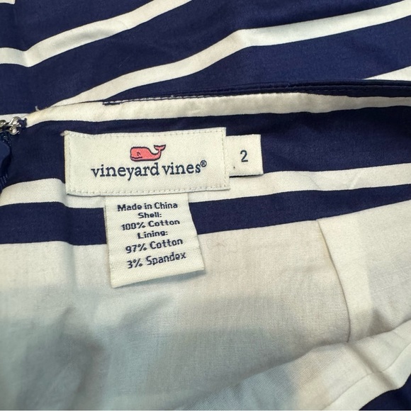Vineyard Vines Striped Nautical Printed Mini Pencil Skirt Blue Sz 2 - Picture 5 of 7